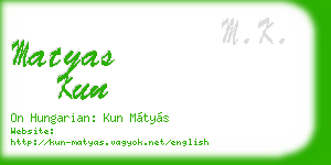matyas kun business card